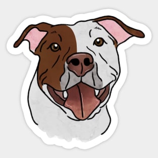 Happy Pit Bull Sticker